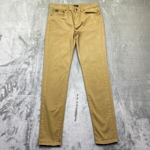 Polo Ralph Lauren Slim Fit Chino Pants Tan Khaki Men Size 28 Preppy Grunge